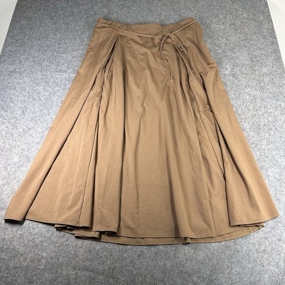 OGL Maxi Skirt Women’s 2XL Bamboo Belted Fit And Flare Brown Capsule Office - Picture 1 of 10